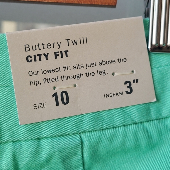 J CREW Inseam 3" CHINO SHORTS Size 10 Seamist Green NWT Summer Teal Green Pocket - Picture 8 of 8